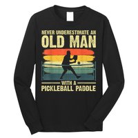 Cool Pickleball Design For Men Grandpa Pickleball Player Long Sleeve Shirt