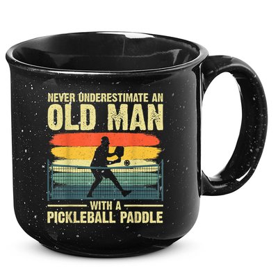 Cool Pickleball Design For Men Grandpa Pickleball Player 15oz Campfire Ceramic Mug