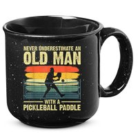 Cool Pickleball Design For Men Grandpa Pickleball Player 15oz Campfire Ceramic Mug