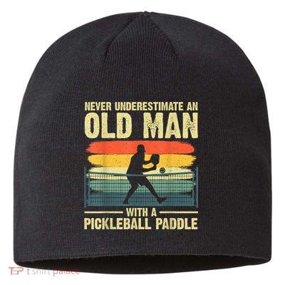 Cool Pickleball Design For Men Grandpa Pickleball Player Sustainable Beanie