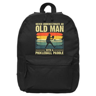 Cool Pickleball Design For Men Grandpa Pickleball Player 16 in Basic Backpack