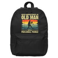 Cool Pickleball Design For Men Grandpa Pickleball Player 16 in Basic Backpack