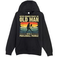 Cool Pickleball Design For Men Grandpa Pickleball Player Premium Pullover Hoodie