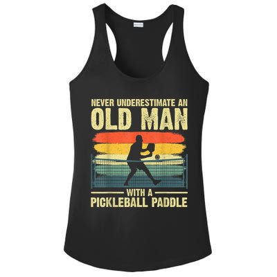 Cool Pickleball Design For Men Grandpa Pickleball Player Ladies PosiCharge Competitor Racerback Tank