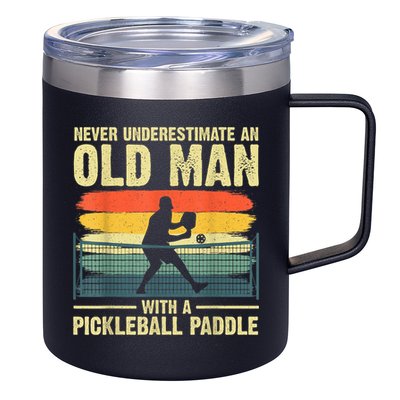 Cool Pickleball Design For Men Grandpa Pickleball Player 12oz Stainless Steel Coffee Mug