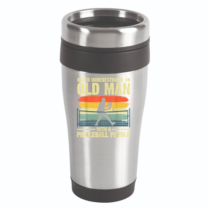 Cool Pickleball Design For Men Grandpa Pickleball Player 16oz Travel Tumbler