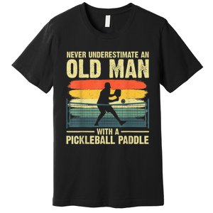 Cool Pickleball Design For Men Grandpa Pickleball Player Premium T-Shirt