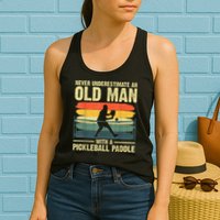 Cool Pickleball Design For Men Grandpa Pickleball Player Womens Tank Top