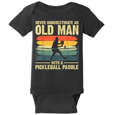 Cool Pickleball Design For Men Grandpa Pickleball Player Baby Bodysuit