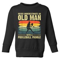 Cool Pickleball Design For Men Grandpa Pickleball Player Toddler Sweatshirt