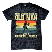 Cool Pickleball Design For Men Grandpa Pickleball Player Tie-Dye T-Shirt