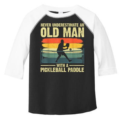 Cool Pickleball Design For Men Grandpa Pickleball Player Toddler Fine Jersey T-Shirt