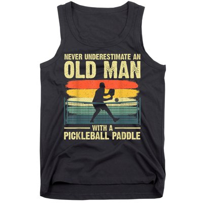 Cool Pickleball Design For Men Grandpa Pickleball Player Tank Top