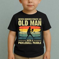 Cool Pickleball Design For Men Grandpa Pickleball Player Toddler T-Shirt
