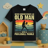 Cool Pickleball Design For Men Grandpa Pickleball Player Toddler T-Shirt