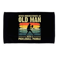 Cool Pickleball Design For Men Grandpa Pickleball Player Microfiber Hand Towel