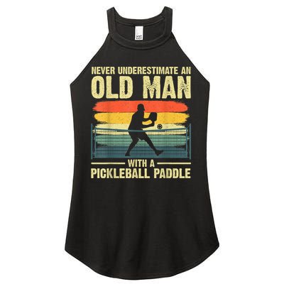Cool Pickleball Design For Men Grandpa Pickleball Player Women's Perfect Tri Rocker Tank