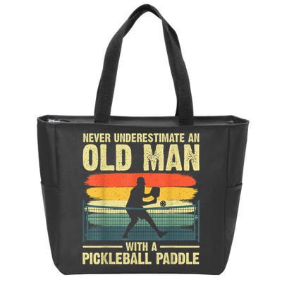 Cool Pickleball Design For Men Grandpa Pickleball Player Zip Tote Bag