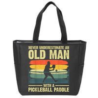 Cool Pickleball Design For Men Grandpa Pickleball Player Zip Tote Bag