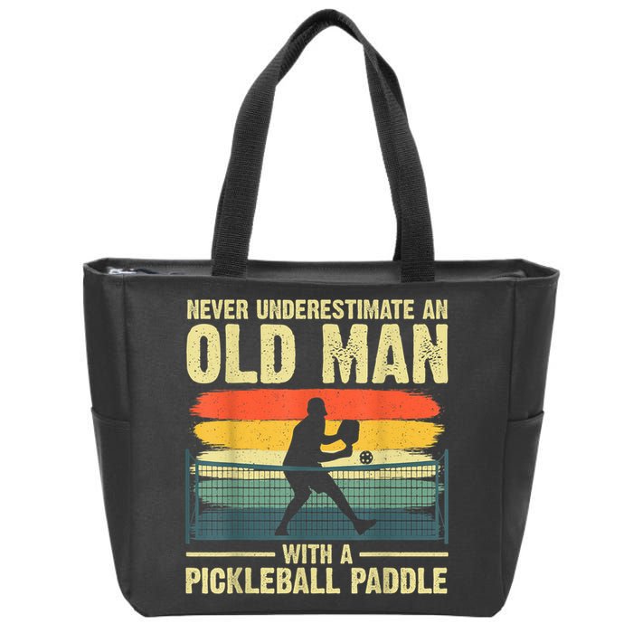 Cool Pickleball Design For Men Grandpa Pickleball Player Zip Tote Bag