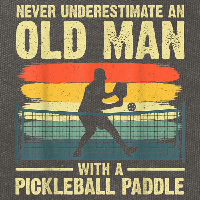 Cool Pickleball Design For Men Grandpa Pickleball Player Cotton Canvas Backpack
