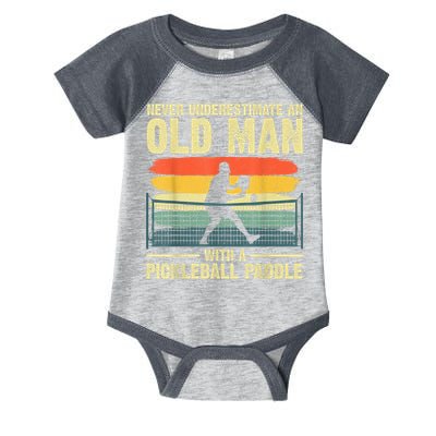 Cool Pickleball Design For Men Grandpa Pickleball Player Infant Baby Jersey Bodysuit