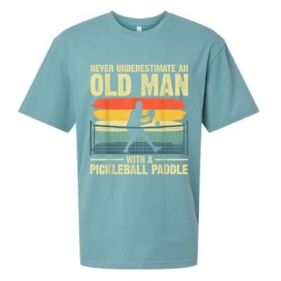 Cool Pickleball Design For Men Grandpa Pickleball Player Sueded Cloud Jersey T-Shirt