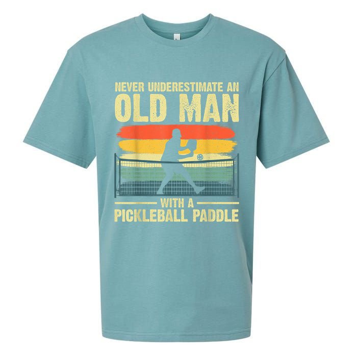Cool Pickleball Design For Men Grandpa Pickleball Player Sueded Cloud Jersey T-Shirt