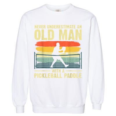 Cool Pickleball Design For Men Grandpa Pickleball Player Garment-Dyed Sweatshirt