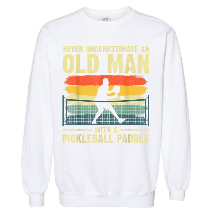 Cool Pickleball Design For Men Grandpa Pickleball Player Garment-Dyed Sweatshirt