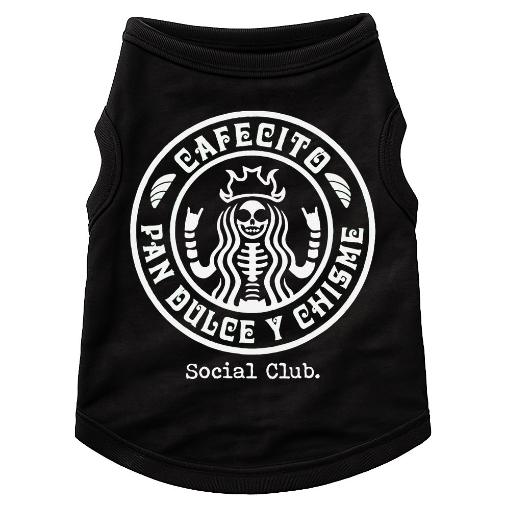 Cafecito Pan Dulce Y Chisme Mexican Latina Concha  Doggie Tank
