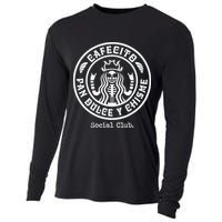 Cafecito Pan Dulce Y Chisme Mexican Latina Concha  Cooling Performance Long Sleeve Crew