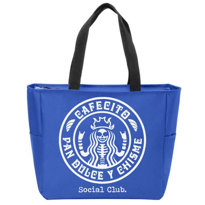 Cafecito Pan Dulce Y Chisme Mexican Latina Concha  Zip Tote Bag