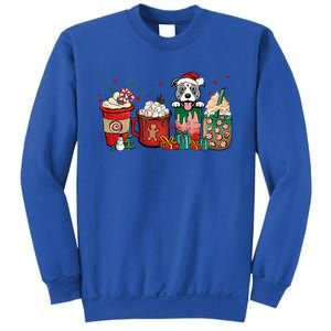 Christmas Pitbull Dog Coffee Cups Xmas Winter Pet Dog Mom Funny Gift Sweatshirt