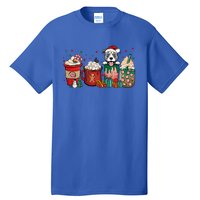 Christmas Pitbull Dog Coffee Cups Xmas Winter Pet Dog Mom Funny Gift Tall T-Shirt