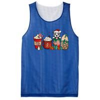 Christmas Pitbull Dog Coffee Cups Xmas Winter Pet Dog Mom Funny Gift Mesh Reversible Basketball Jersey Tank