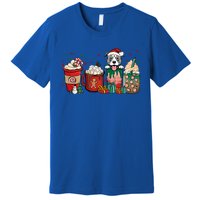 Christmas Pitbull Dog Coffee Cups Xmas Winter Pet Dog Mom Funny Gift Premium T-Shirt