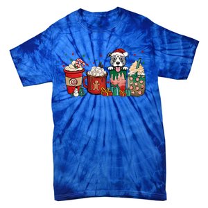 Christmas Pitbull Dog Coffee Cups Xmas Winter Pet Dog Mom Funny Gift Tie-Dye T-Shirt