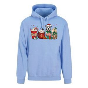 Christmas Pitbull Dog Coffee Cups Xmas Winter Pet Dog Mom Funny Gift Unisex Surf Hoodie