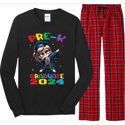 Cute Prek Dabbing Graduate Last Time Of School Funny Gift Long Sleeve Pajama Set