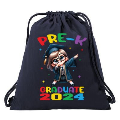 Cute Prek Dabbing Graduate Last Time Of School Funny Gift Drawstring Bag