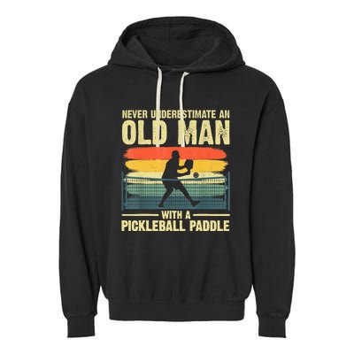 Cool Pickleball Design For Men Grandpa Pickleball Player Garment-Dyed Fleece Hoodie