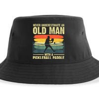 Cool Pickleball Design For Men Grandpa Pickleball Player Sustainable Bucket Hat