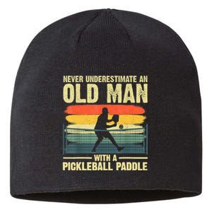 Cool Pickleball Design For Men Grandpa Pickleball Player Sustainable Beanie