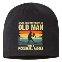 Cool Pickleball Design For Men Grandpa Pickleball Player Sustainable Beanie