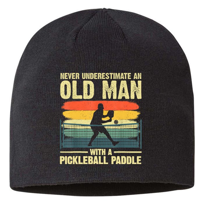 Cool Pickleball Design For Men Grandpa Pickleball Player Sustainable Beanie