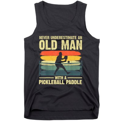 Cool Pickleball Design For Men Grandpa Pickleball Player Tank Top