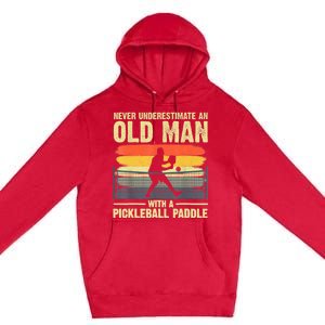 Cool Pickleball Design For Men Grandpa Pickleball Player Premium Pullover Hoodie