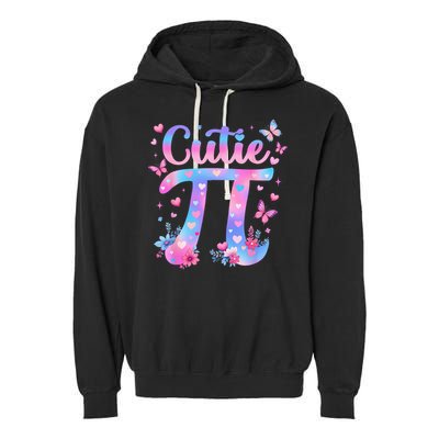 Cutie Pi Day Toddler Math Teacher Student Butterfly Pi 3.14 Garment-Dyed Fleece Hoodie