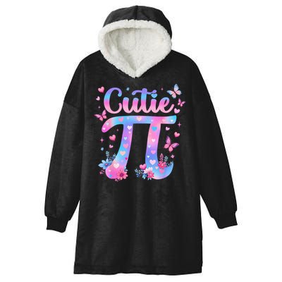 Cutie Pi Day Toddler Math Teacher Student Butterfly Pi 3.14 Hooded Wearable Blanket